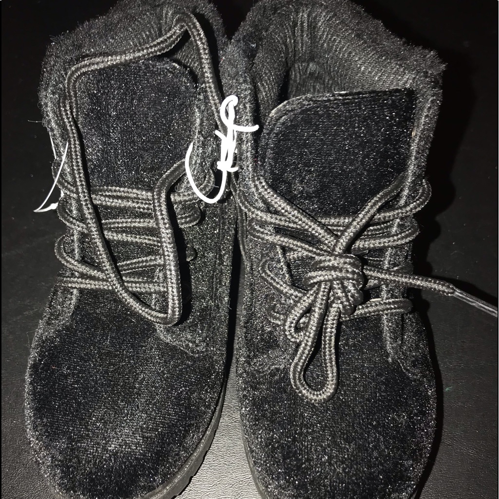 Girls Black Suede Boots